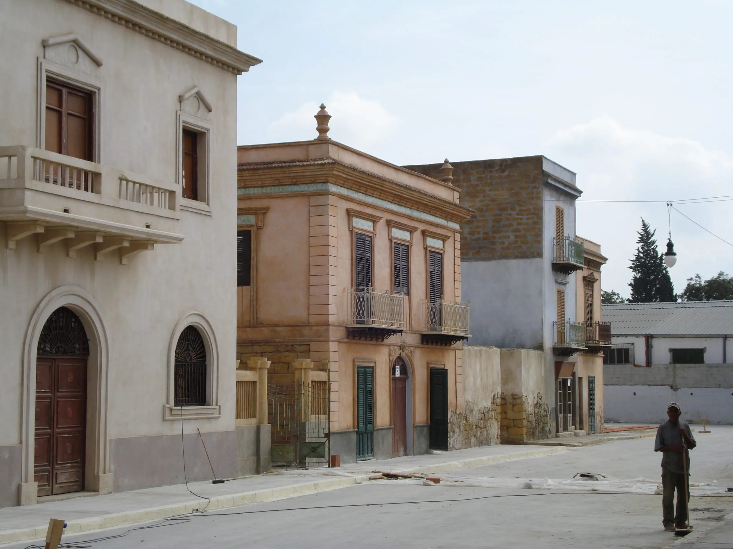 View of Bagheria's main street under construction