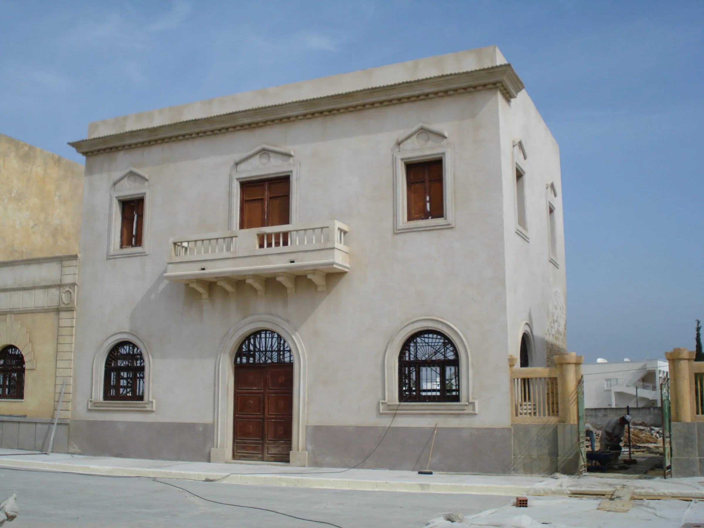 Nineteenth-century facades pressed against one another