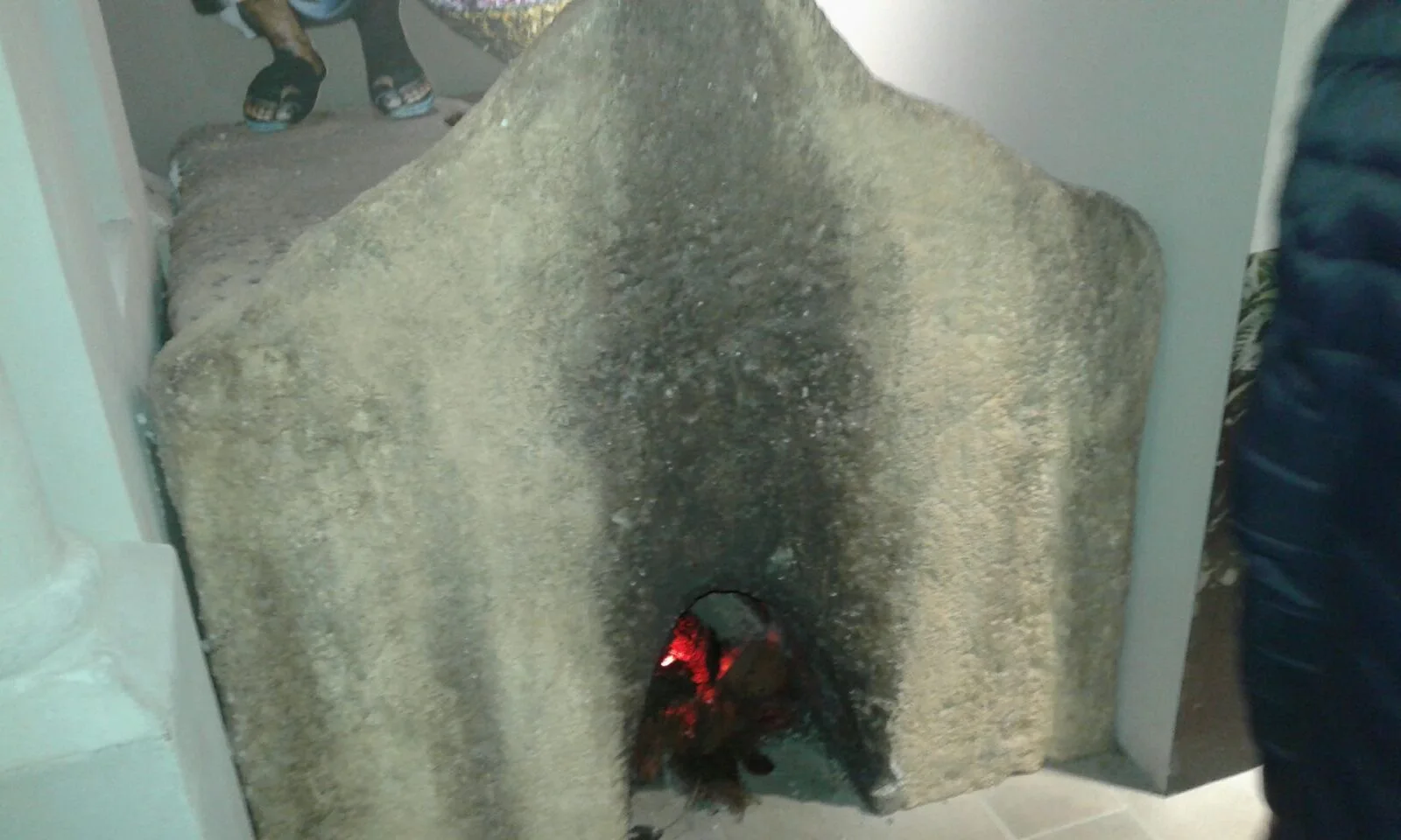 Another view of the Expo museum installation: interior architectural detail with Creation Art scenographic materials