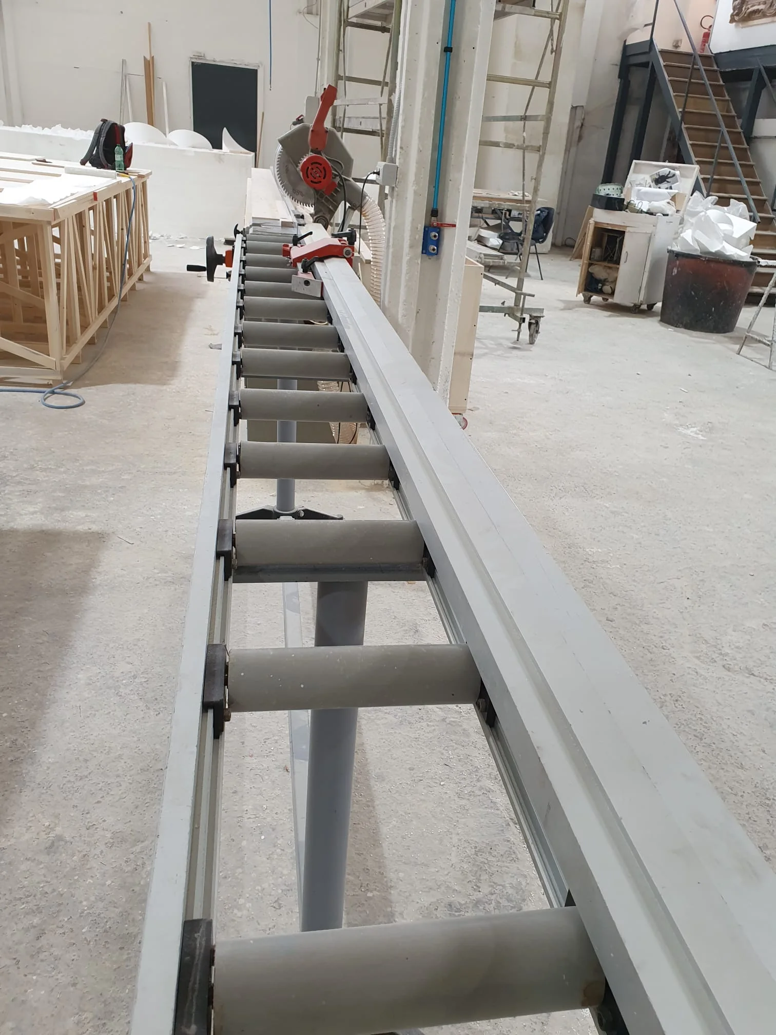 Custom-cut timber pieces ready to be assembled into a sculpted scenography