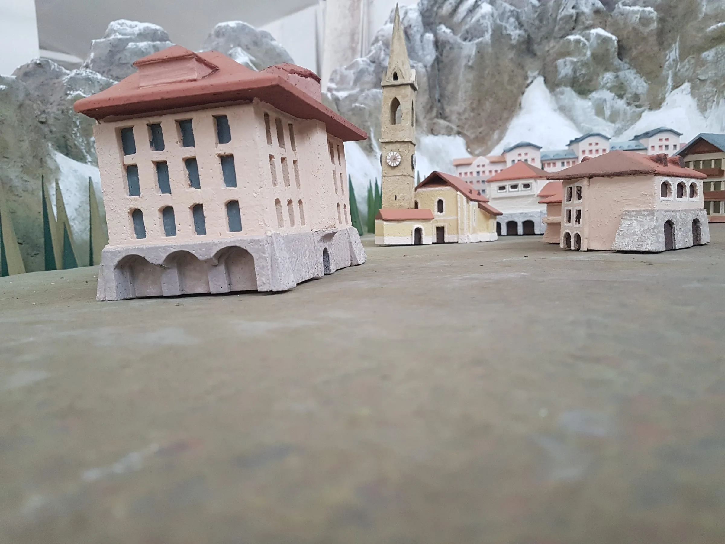 Street-level view of the finished model